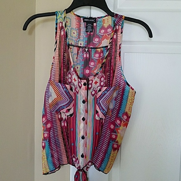 Very pretty print top from Wet Seal, size Medium. - Picture 1 of 5